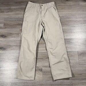 Carhartt Men's Pants Carpenter Utility Workwear Casual 33x32 Tan